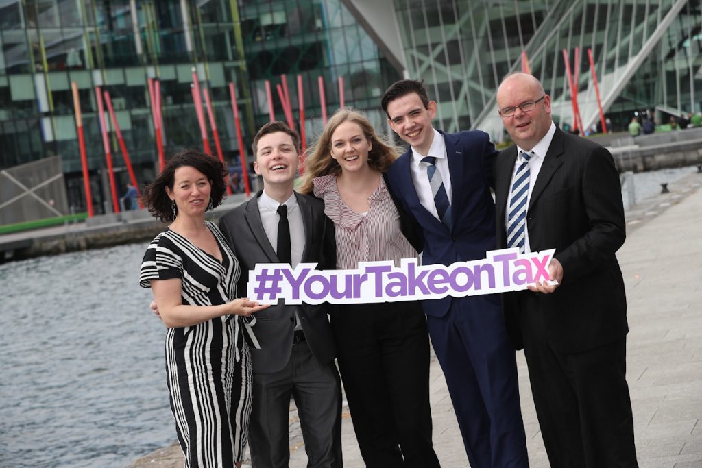 left to right: Emma Dillane (lecturer), Robert Jordan, Katrin Weittenhiller, Mark McNulty and Tim Galvin (lecturer
