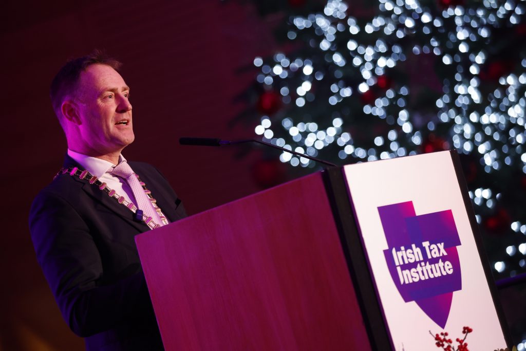 President Shane Wallace congratulating the conferees at the Conferring Ceremony