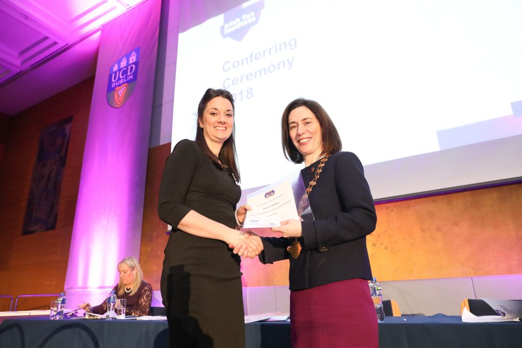 Sinéad Killilea received the Advanced Diploma in Taxation.